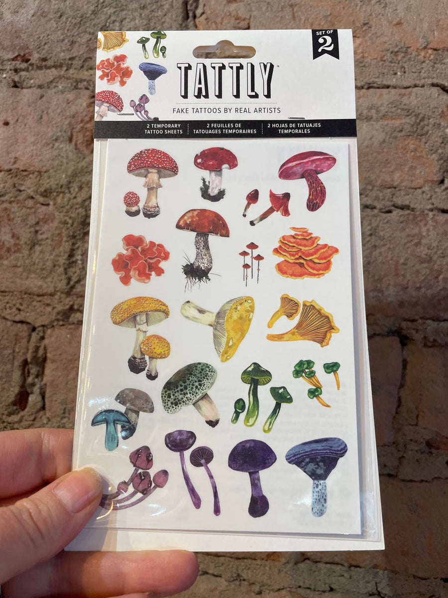 Colorful Mushrooms Tattoo Sheet – Tattly Temporary Tattoos & Stickers