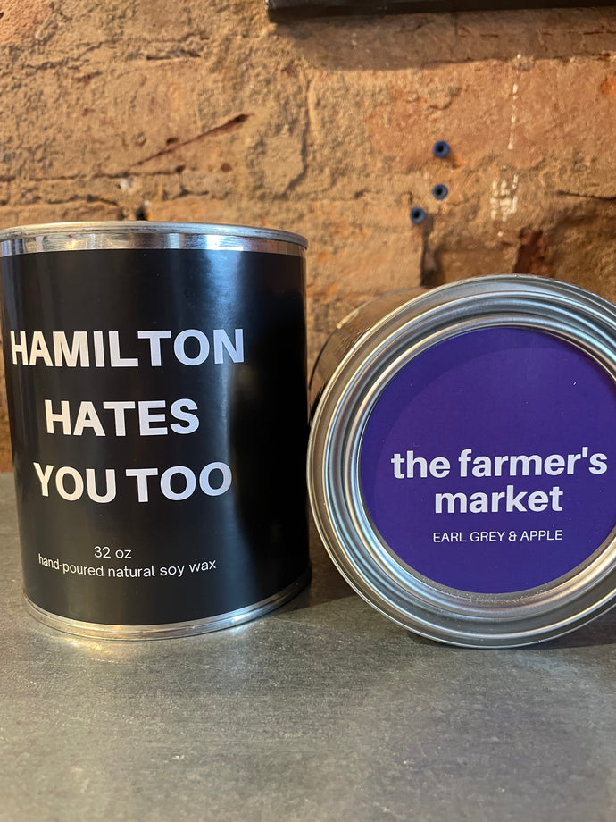 Soy Candle (The Farmer's Market) - Hamilton Hates You Too
