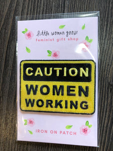 Caution Women Working Patch