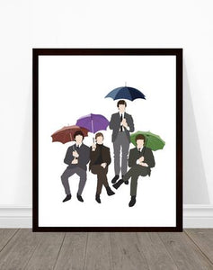 Beatles Umbrellas Print
