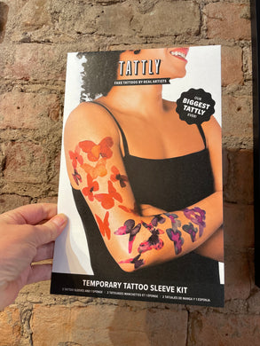 Painted Kaleidoscope Butterfly Sleeve Tattoo - Tattly