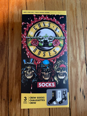 Guns N' Roses Crew Socks - Set of 3 Box Set Perri's Socks