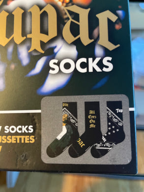 Tupac Crew Socks - Set of 3 Box Set Perri's Socks