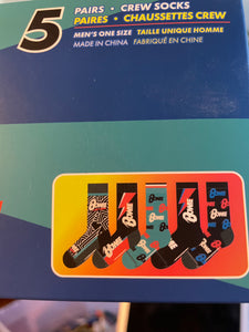 David Bowie Crew Socks - Set of 5 Box Set Perri's Socks