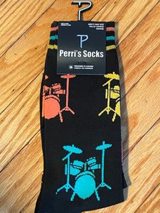Drum Kit Music Cotton blend Crew Socks