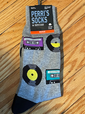 Albums/Cassettes - Music Cotton blend Crew Socks