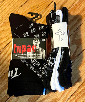 TUPAC Women's Crew Socks - Set of 3