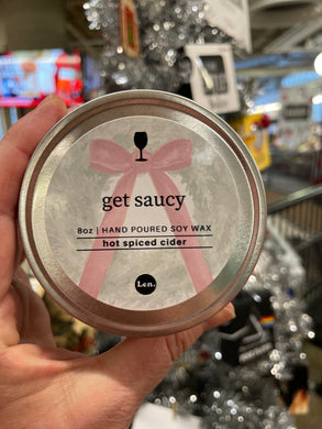 Soy Candle Tins 8 Oz Holiday Collection - Get Saucy