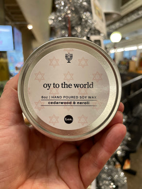Soy Candle Tins 8 Oz Holiday Collection  -  Oy to the World