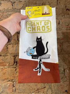 Tea Towel - Agent of Chaos (Cat)
