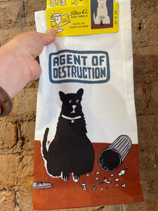 Tea Towel - Agent of Destruction (Dog)