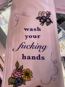 Wash Your Fucking Hands. Bad Grandma Tea Towels