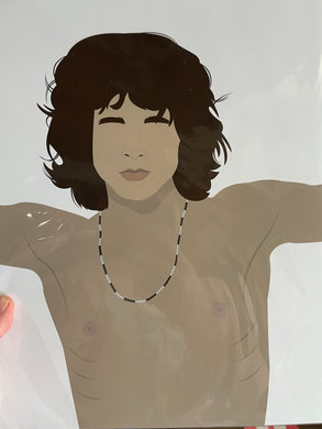 Jim Morrison White Background - Print