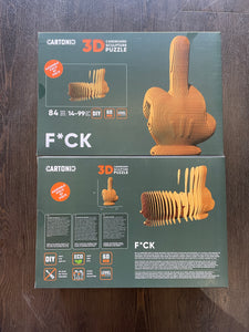 FUCK or The Finger- 3D Cardboard Sculpture Puzzle