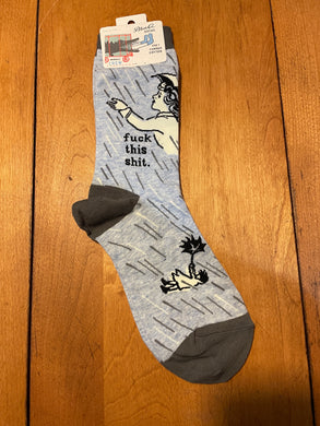 Women's Socks - Fuck This Shit - Blue Q