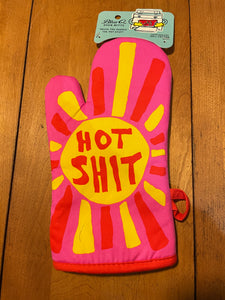 Oven Mitt - HOT SHIT - Blue Q