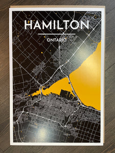 Hamilton City Map Prints - Point Two Designs