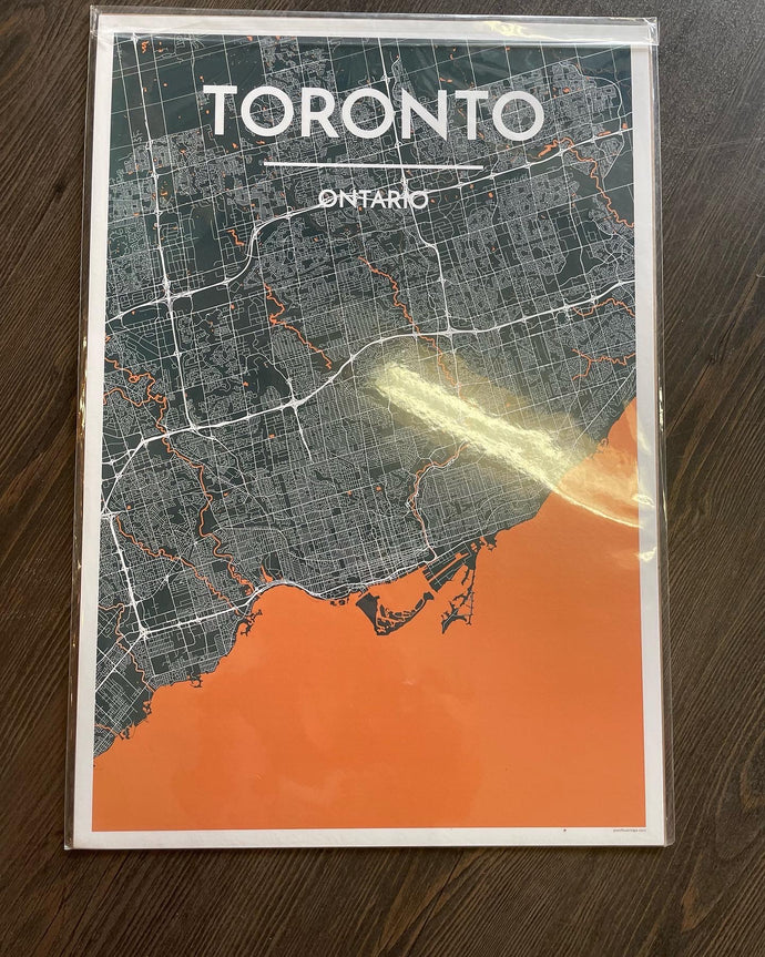 Toronto City Map Prints - Point Two Designs