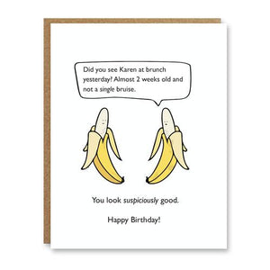 Talking Bananas Birthday Card