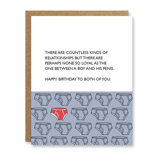 A boy and his Penis Briefs Card