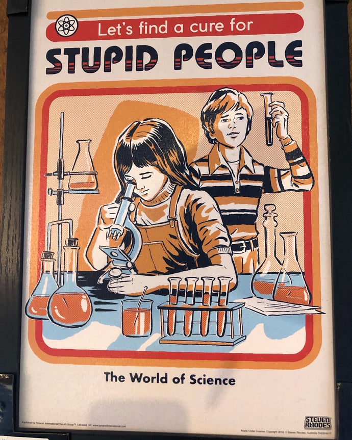 Steven Rhodes- Stupid People - Framed Print