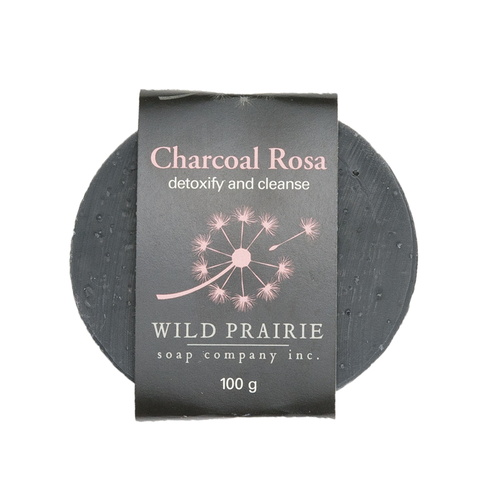 Rose scented soap with Charcoal Grit