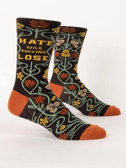 Men's Socks- Hate Will Fucking Lose -Blue Q