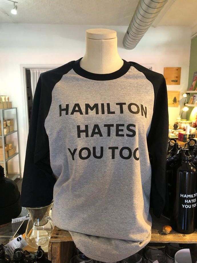 Baseball T-shirt - Hamilton Hates You Too