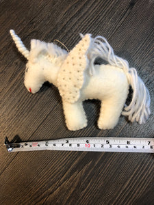 Unicorn Felted & Stitched Ornament