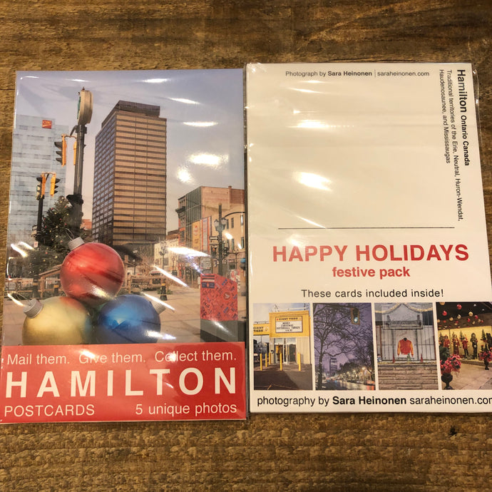 Hamilton Postcards - Happy Holidays Festive 5 PACK