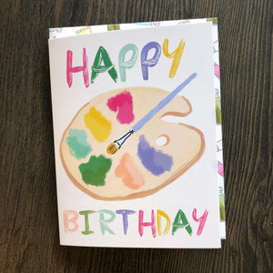 Happy Birthday Card- Painter's Palette