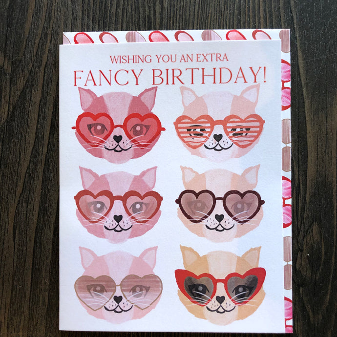 Happy Birthday Card- Extra Fancy CATS