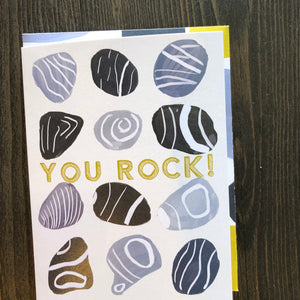 Blank Greeting Card- blank - You Rock!
