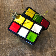 Rubick's Cube Glass Ornament