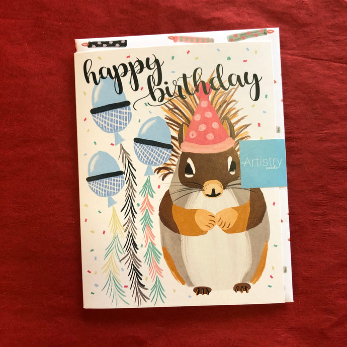 Squirrel Birthday Card