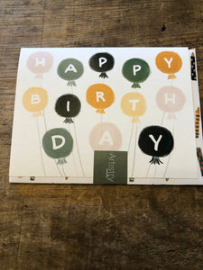 Happy Birthday Baloons Card