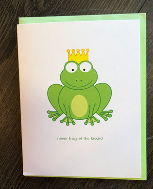 Frog Kisses Valentines Card