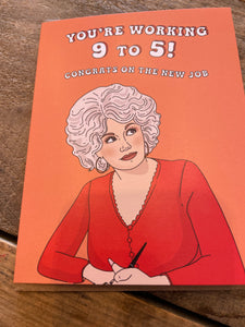 New Job - Dolly - working 9 to 5! -Greeting Card