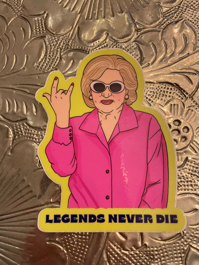 Betty White - Legends Never Die. Stickers