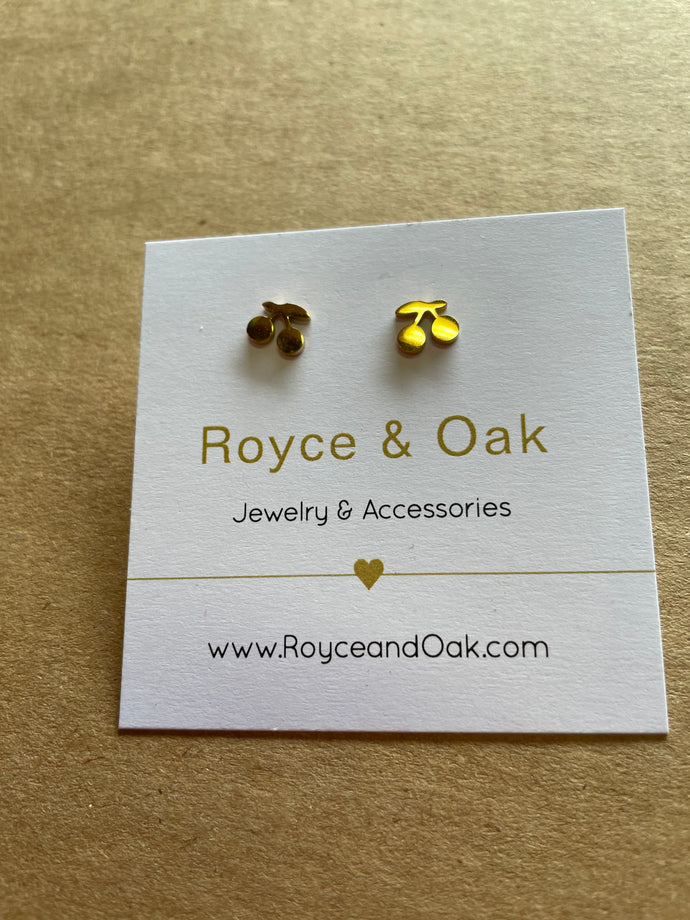 Cherry Studs - Royce & Oak