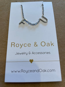 F U Letter Necklace - Royce & Oak