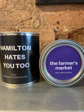 32 oz Soy Candle - Hamilton Hates You Too
