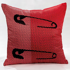 Safety Pin Amy Winehouse Pillow Reverse