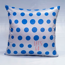 Lets Go Polka-Dot Blue Jays Pillow reverse