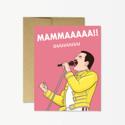 Freddie Mercury MAMAAA Mothers Day Card