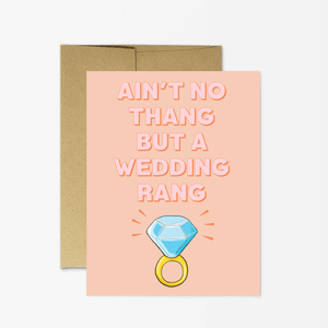 Just a Wedding Rang Ring Wedding Card