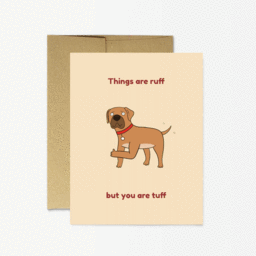 Ruff but Tough Greeting Card