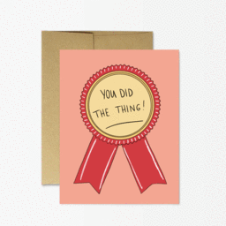 You did it ribbon congratulations card