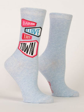 Damn I Love This Town - Women's Socks -Blue Q